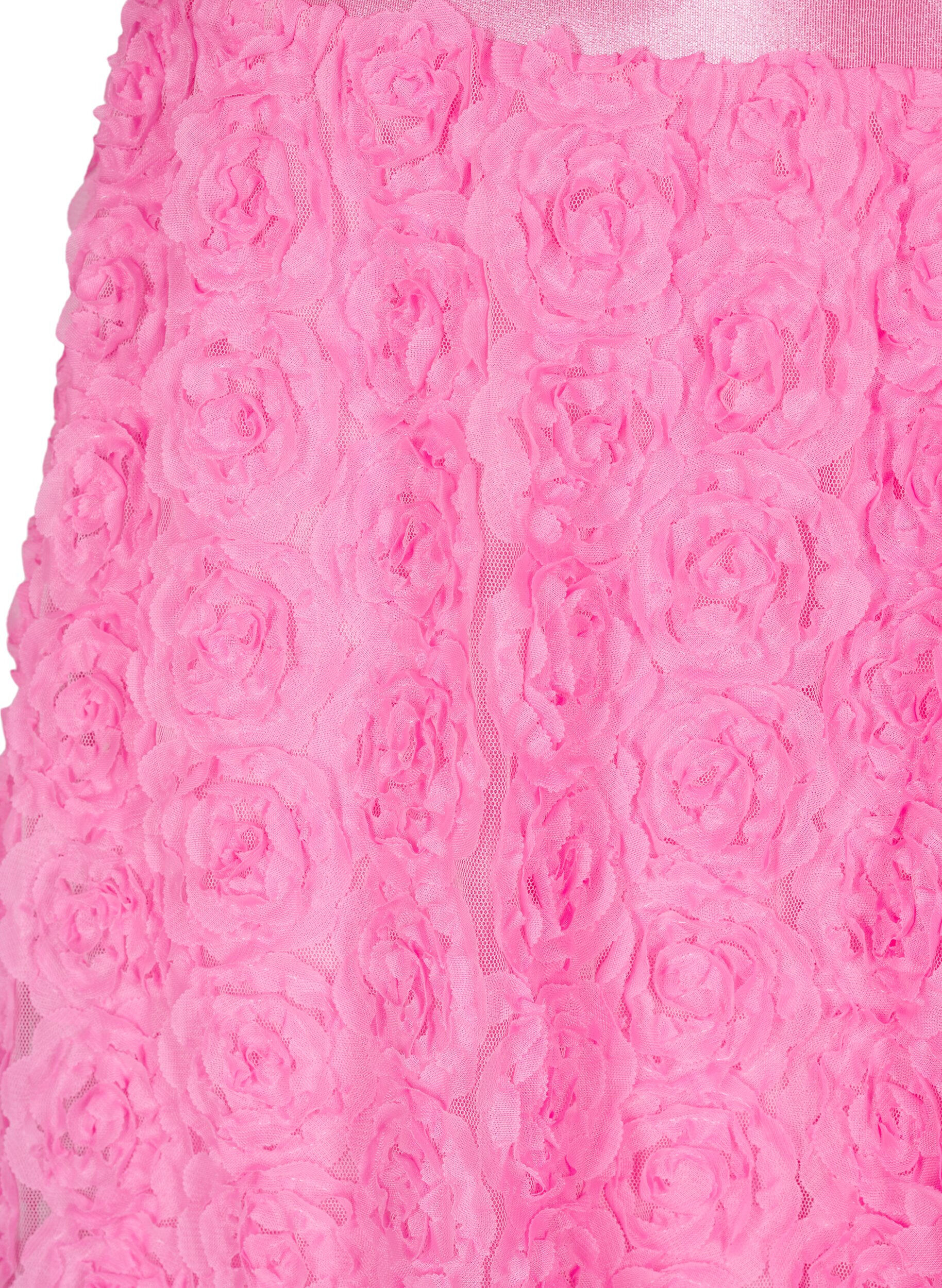 Zizzi Sp&oacute;dnica midi w kwiaty 3D, Dianthus, Packshot image number 2