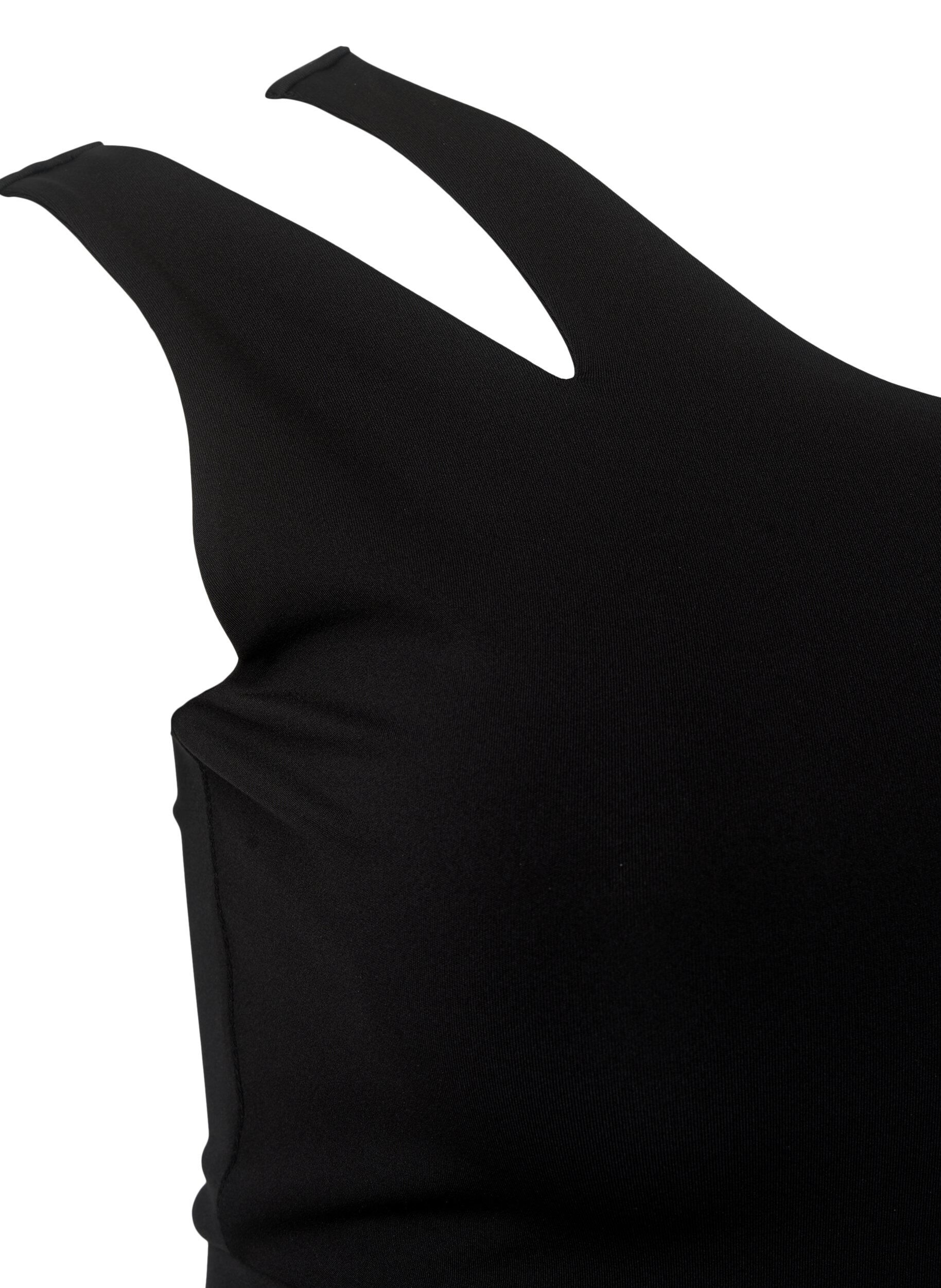 Zizzi Sports bra with cut out part, Black, Packshot image number 3