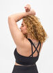 Biustonosz sportowy z motywem krzyza z tylu, Black, Model image number 1