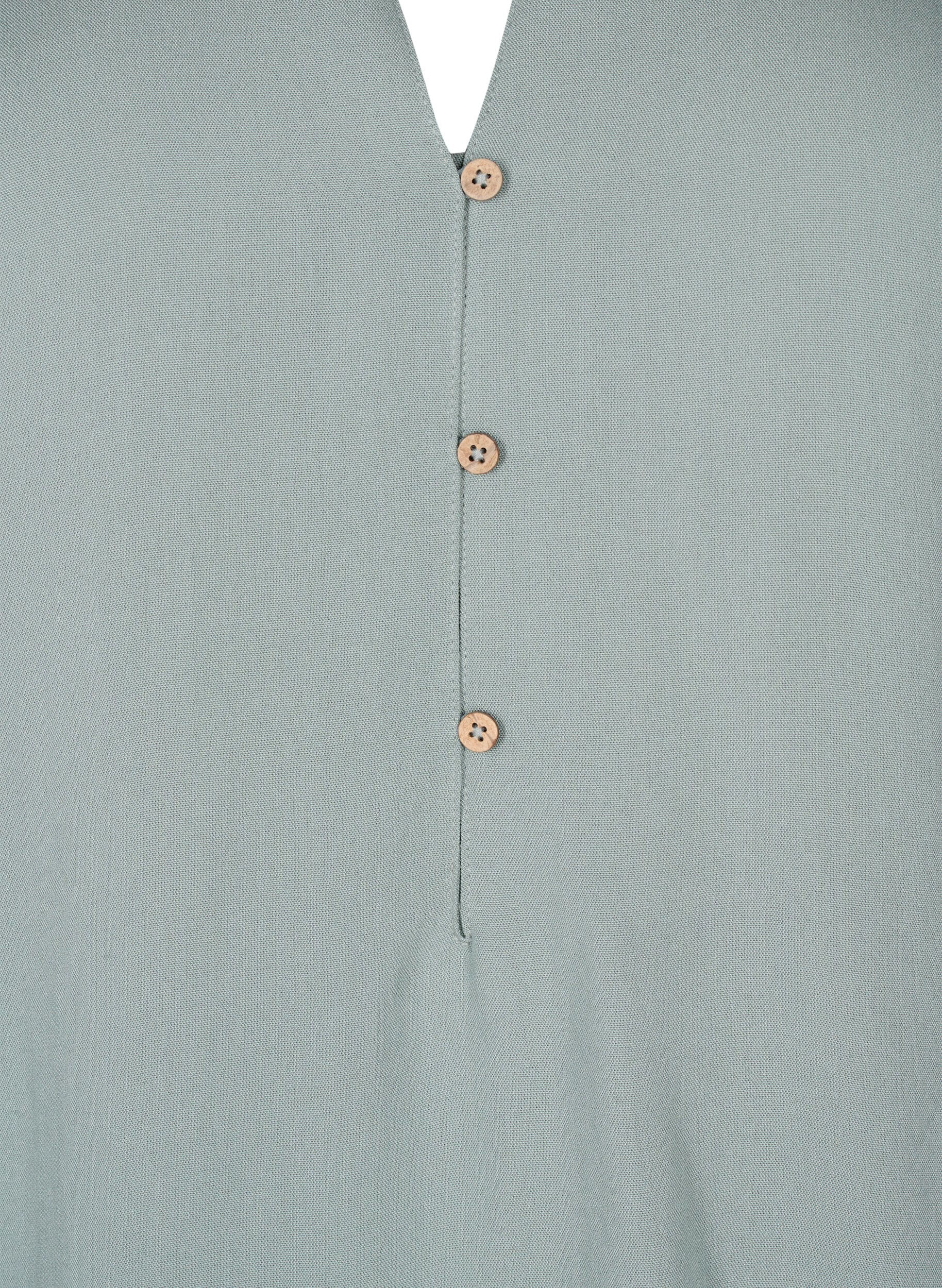 Zizzi Wiskozowa tunika z kr&oacute;tkimi rekawami, Chinois Green, Packshot image number 2