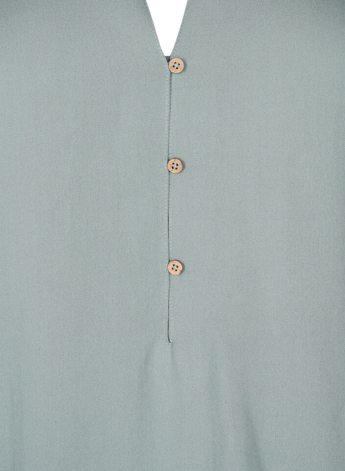 Wiskozowa tunika z krótkimi rekawami, Chinois Green, Packshot image number 2