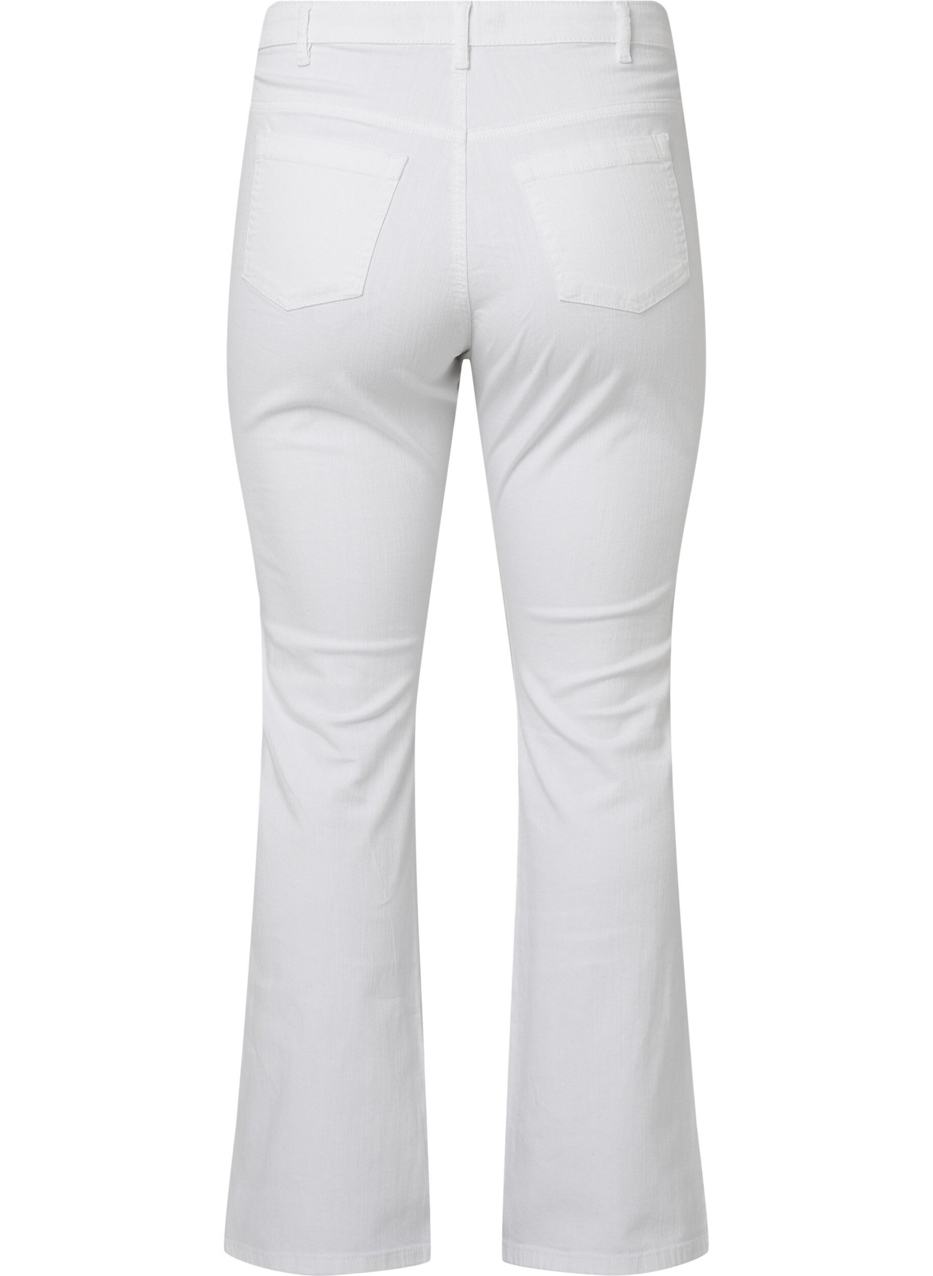 Zizzi  Jeansy typu bootcut Ellen z wysokim stanem, Biały, Packshot image number 1