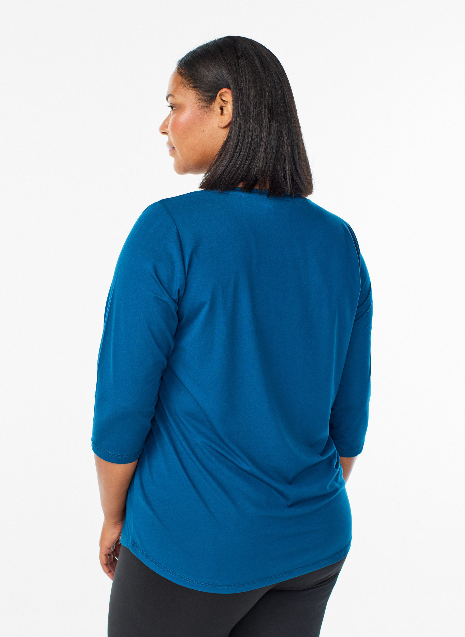Zizzi Bluzka treningowa z rekawami 3/4, Niebieskie, Model image number 2