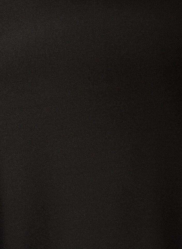 Kr&oacute;tka dzersejowa sukienka z obszyciem z pi&oacute;r, Czarne, Packshot image number 2