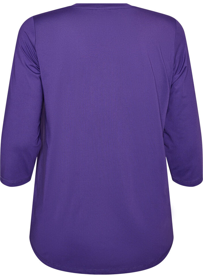 Sportowy top z rekawami 3/4, Fioletowy, Packshot image number 1