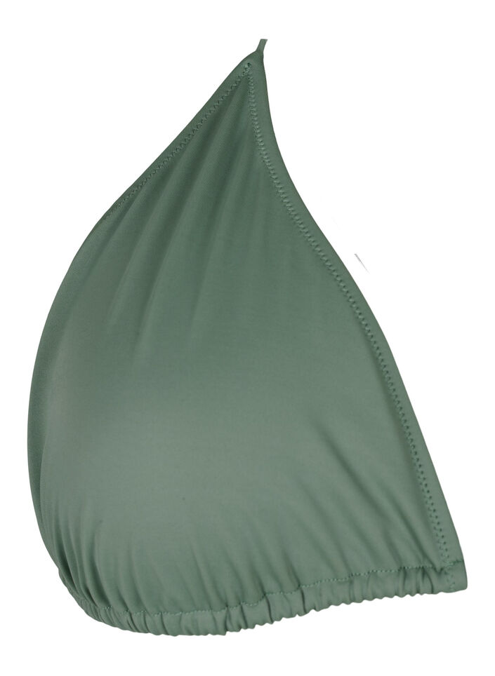 Trójkatny biustonosz od bikini, Zielony, Packshot image number 2