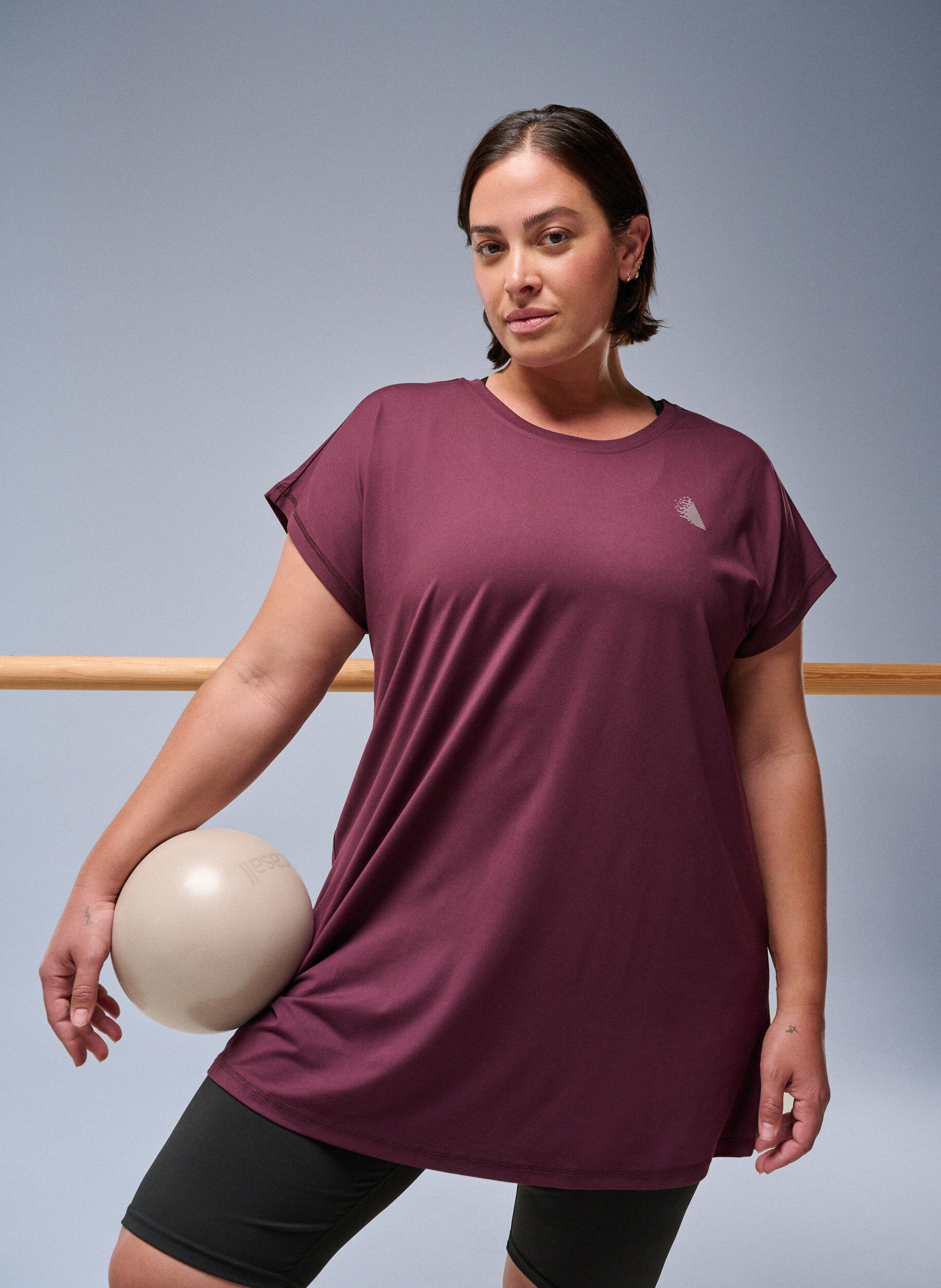 Zizzi Dluga koszulka treningowa, Czerwony, Image image number 0