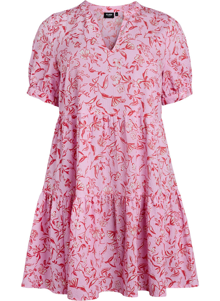 Kr&oacute;tka trapezowa sukienka, Fioletowy, Packshot image number 0