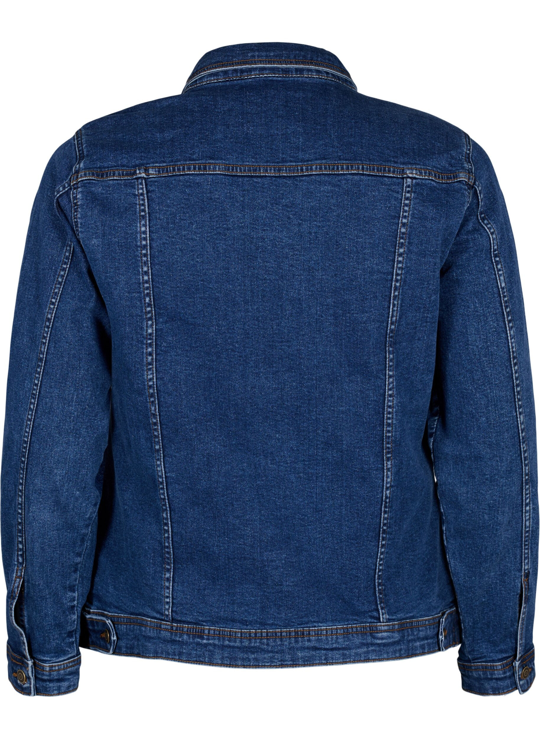 Zizzi Kr&oacute;tka bawelniana kurtka jeansowa, Blue denim, Packshot image number 1
