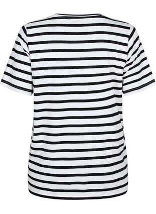 Bawelniana koszulka w paski, Black Stripes, Packshot image number 1