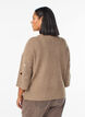 Sweter w serduszka z rekawami 3/4, Brązowy, Model image number 2