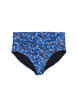 Wzorzyste doly bikini z wysokim stanem, Niebieskie, Packshot image number 0
