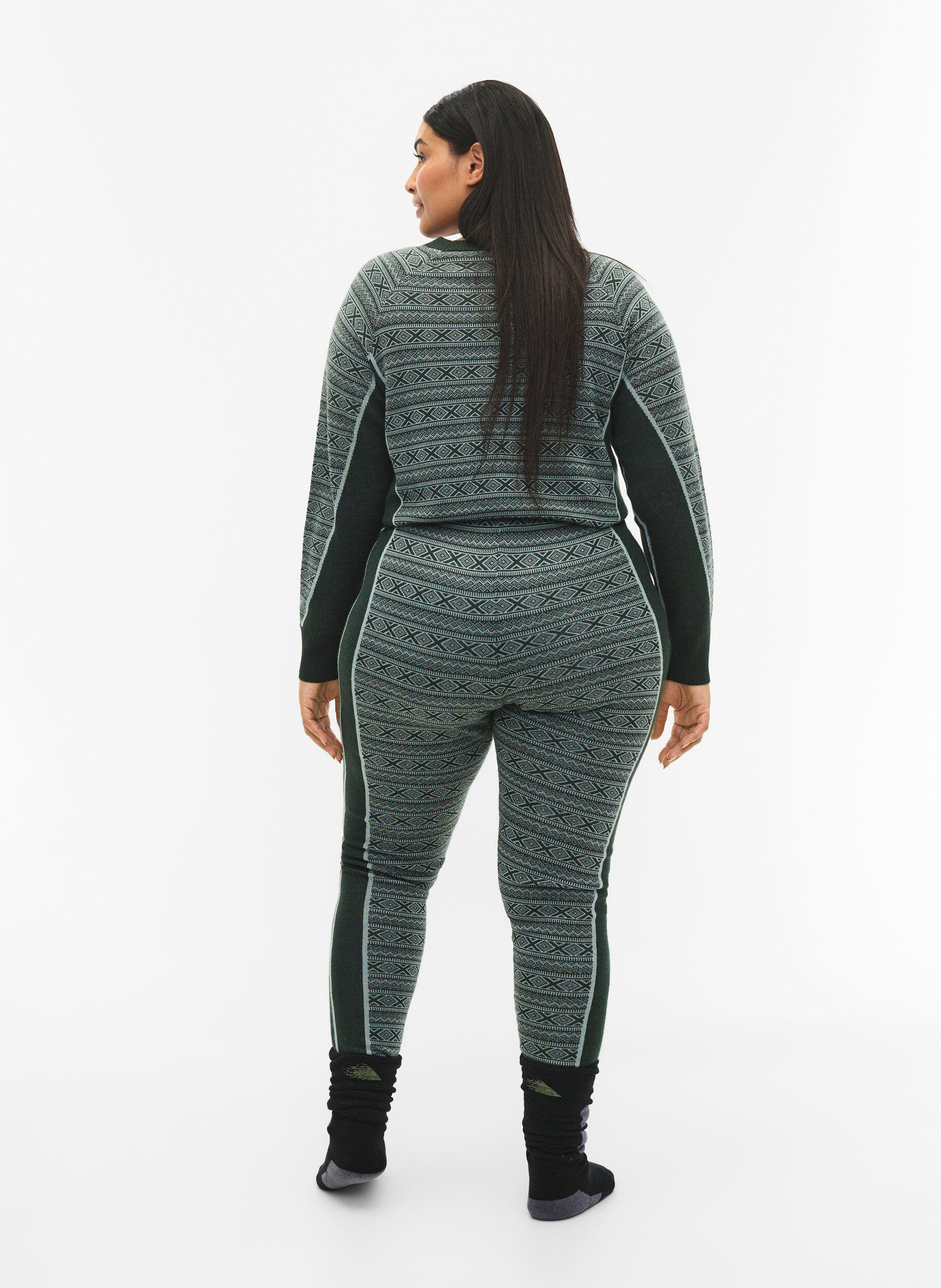 Zizzi Welniana bielizna narciarska, Deep Lake Comb, Model image number 1