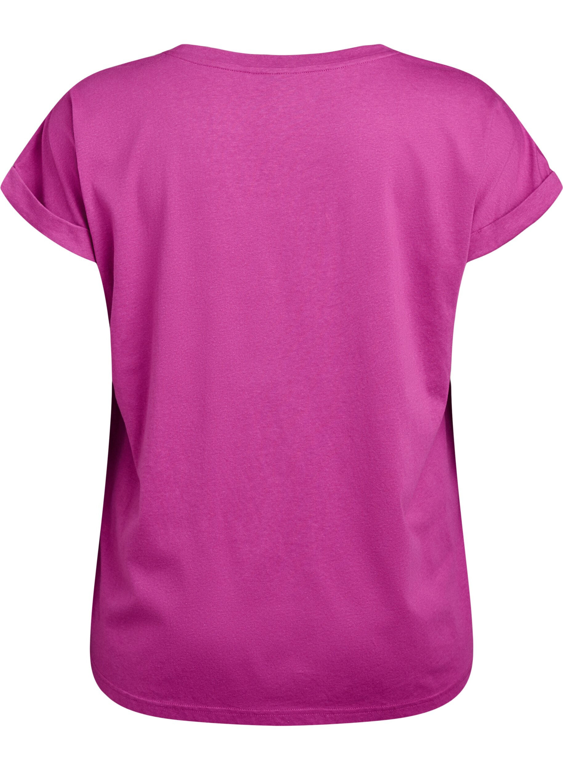 ZizziT-shirt z kr&oacute;tkim rekawem z mieszanki bawelny, Fioletowy, Packshot image number 1
