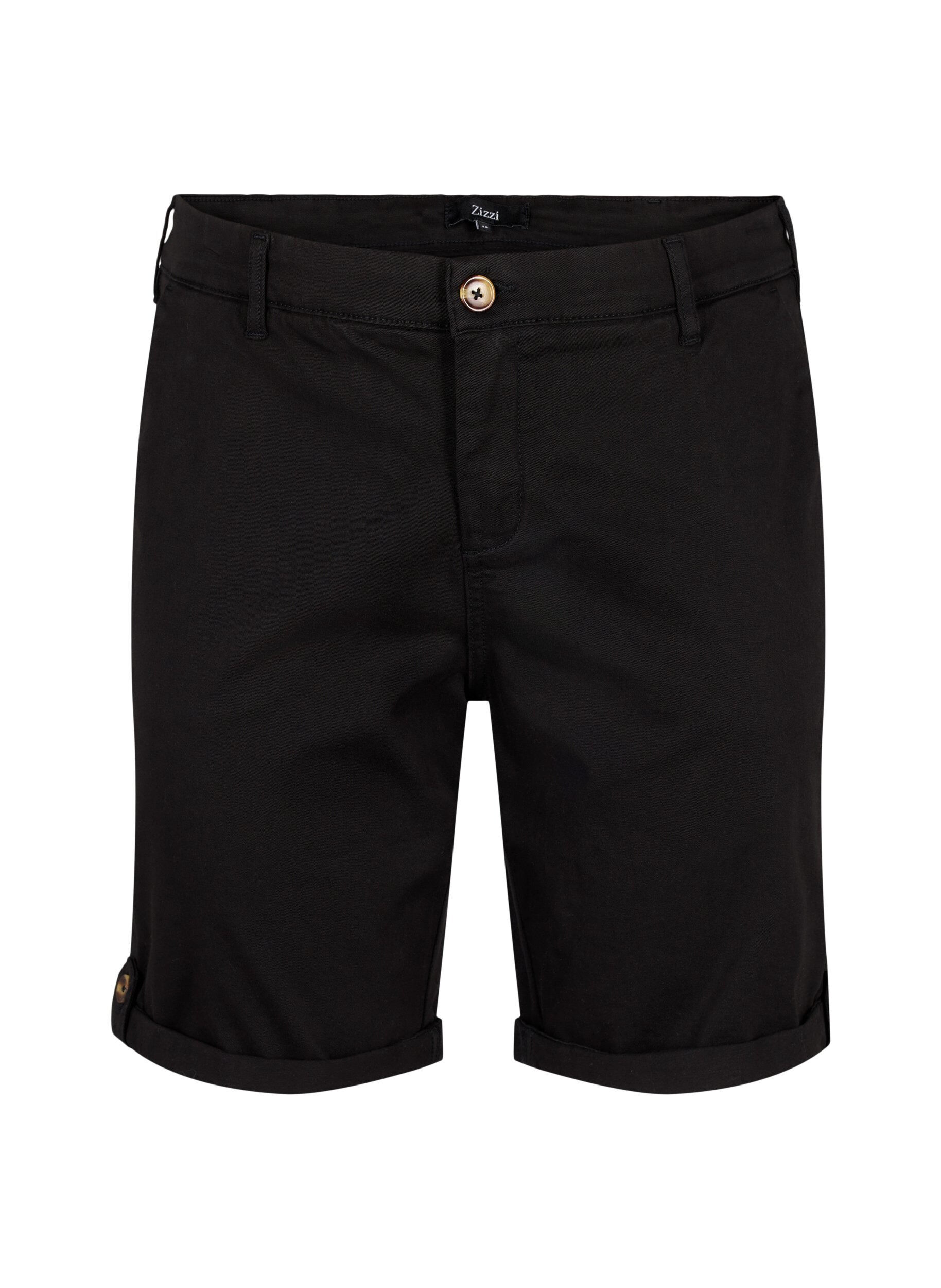 Zizzi Szorty chino z kieszeniami, Black, Packshot image number 0