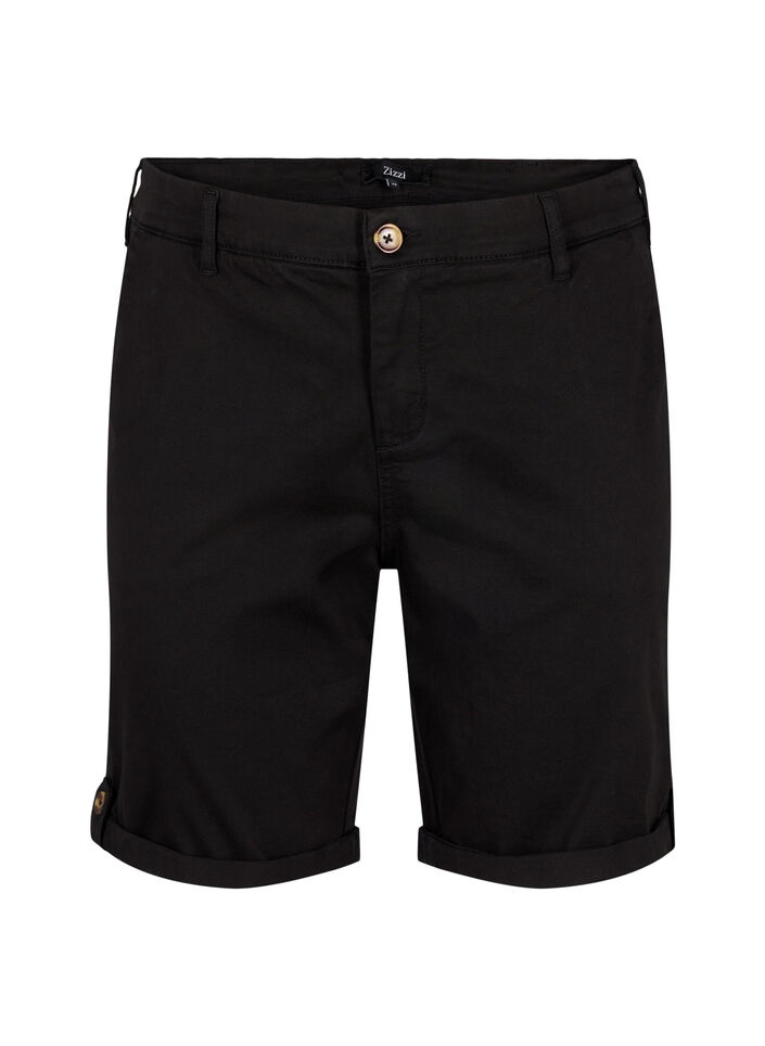 Szorty chino z kieszeniami, Black, Packshot image number 0