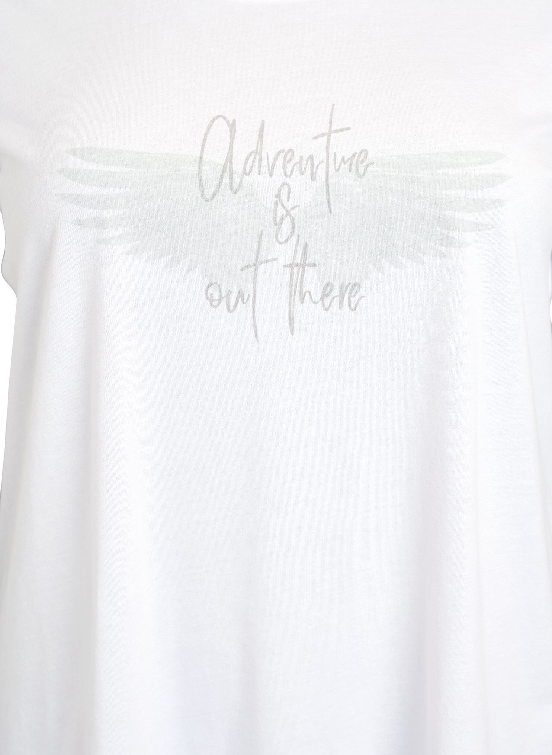 Zizzi FLASH - T-shirt z nadrukiem, Biały, Packshot image number 2