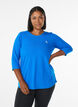  Bluzka treningowa z rekawami 3/4, Niebieskie, Model image number 0