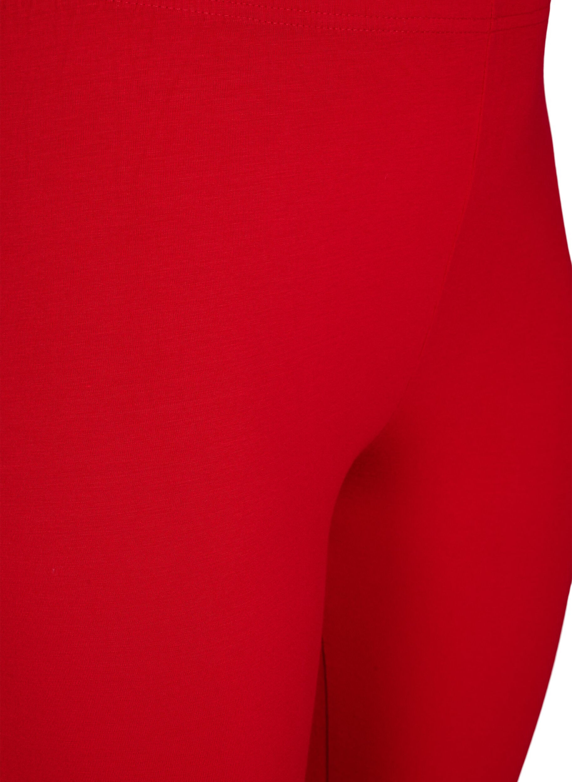 Zizzi Legginsy 3/4 typu basic z wiskozy, Czerwony, Packshot image number 2