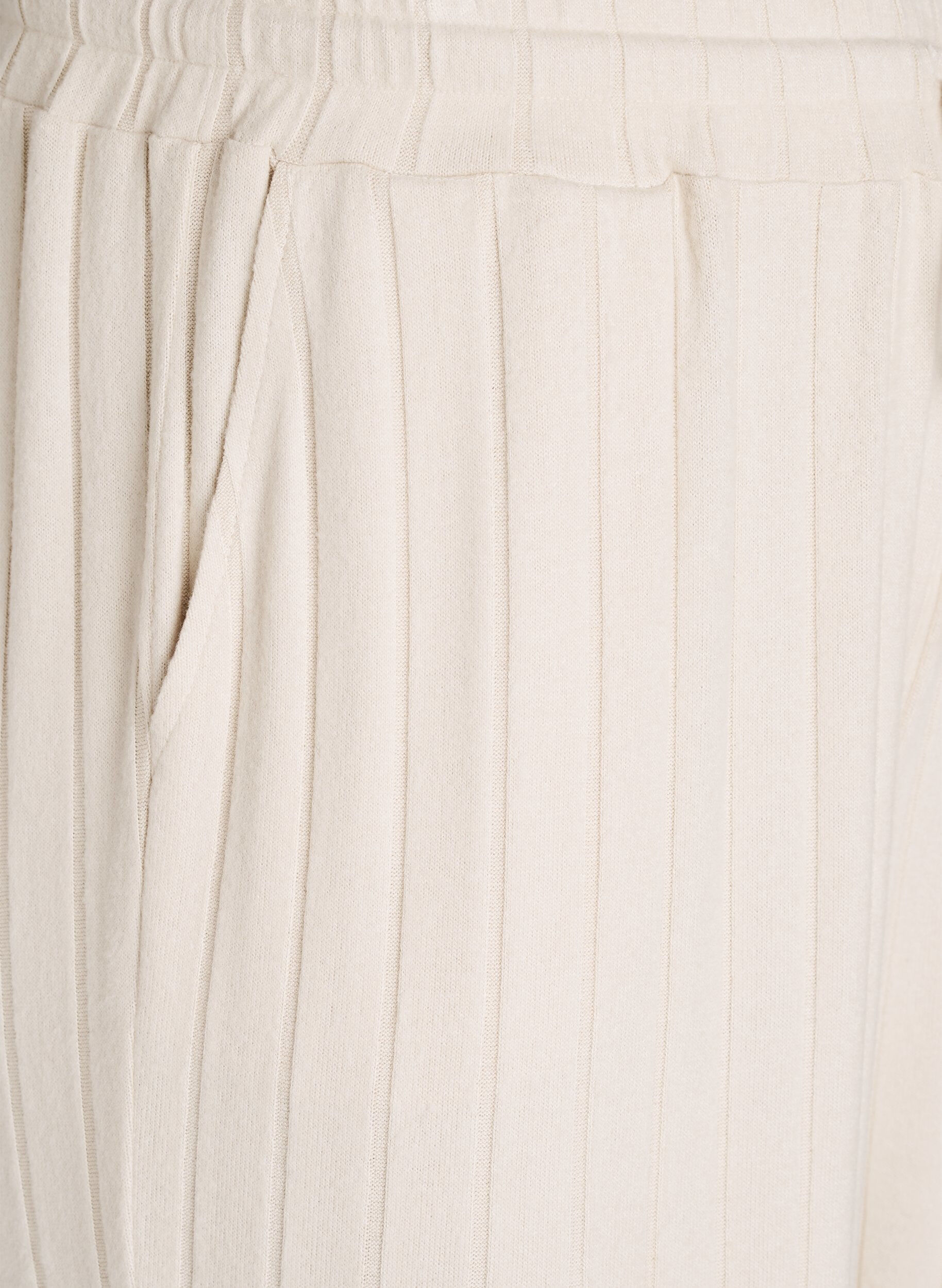 Zizzi Spodnie do spania z dzianiny z wysokim stanem, Beżowy, Packshot image number 2