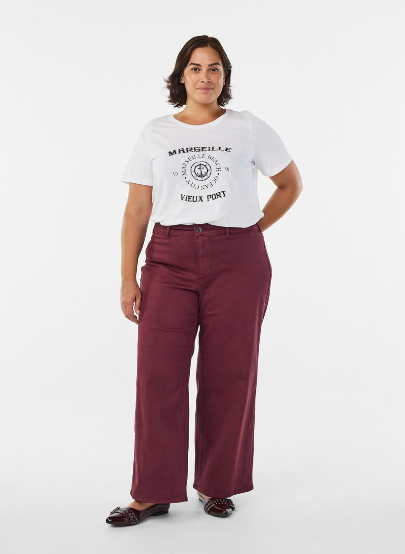 Koszulka z nadrukiem, Biały, Model image number 1