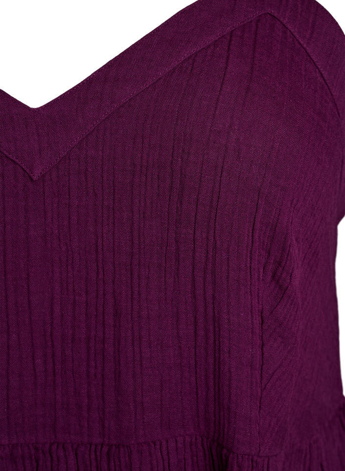 Bawelniana sukienka plazowa z waskimi ramiaczkami, Fioletowy, Packshot image number 2