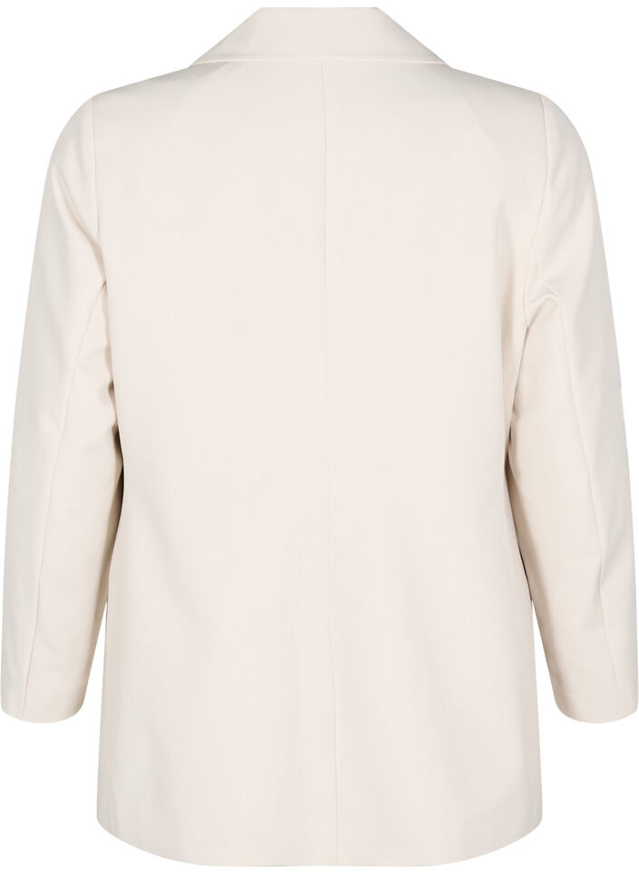 Klasyczny blezer zapinany na guziki, Beżowy, Packshot image number 1