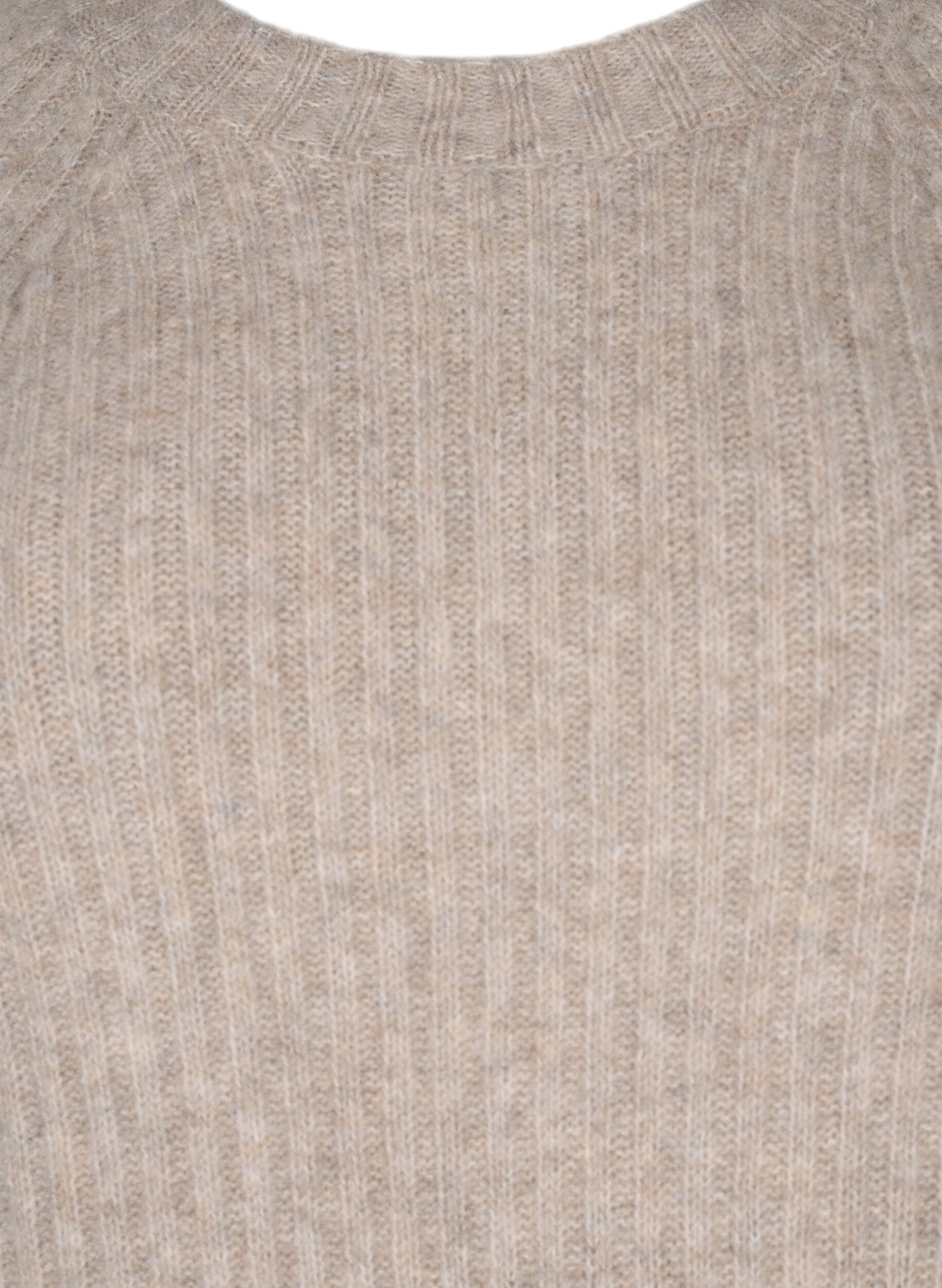 Zizzi Dzianinowa sukienka w prazki z rozcieciem, Simply Taupe Mel., Packshot image number 2