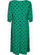 Polka dot viscose midi dress, Jolly Green Dot AOP, Packshot image number 1
