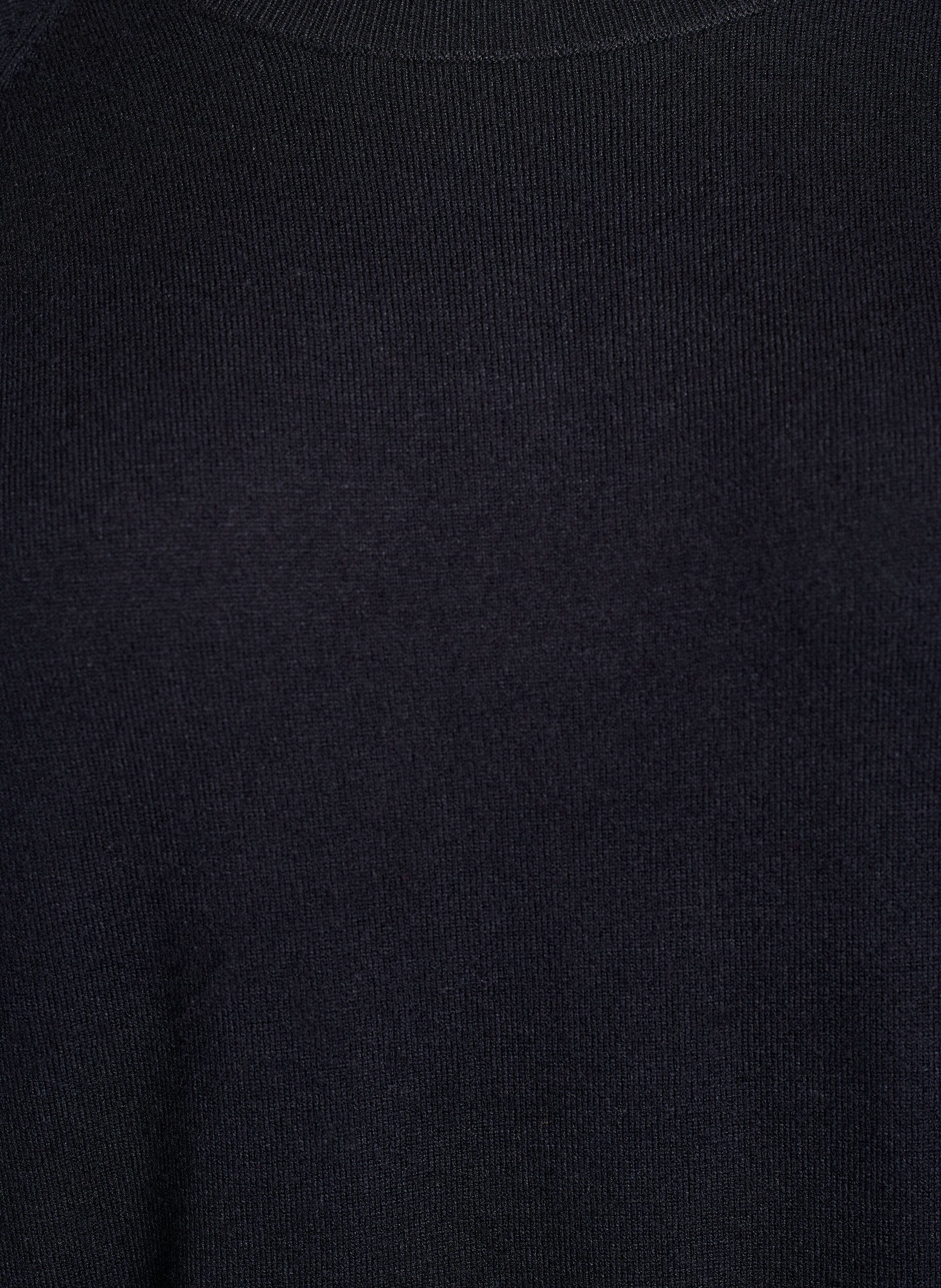 Zizzi Kr&oacute;tka dzianinowa sukienka z rekawami raglan, Czarne, Packshot image number 2