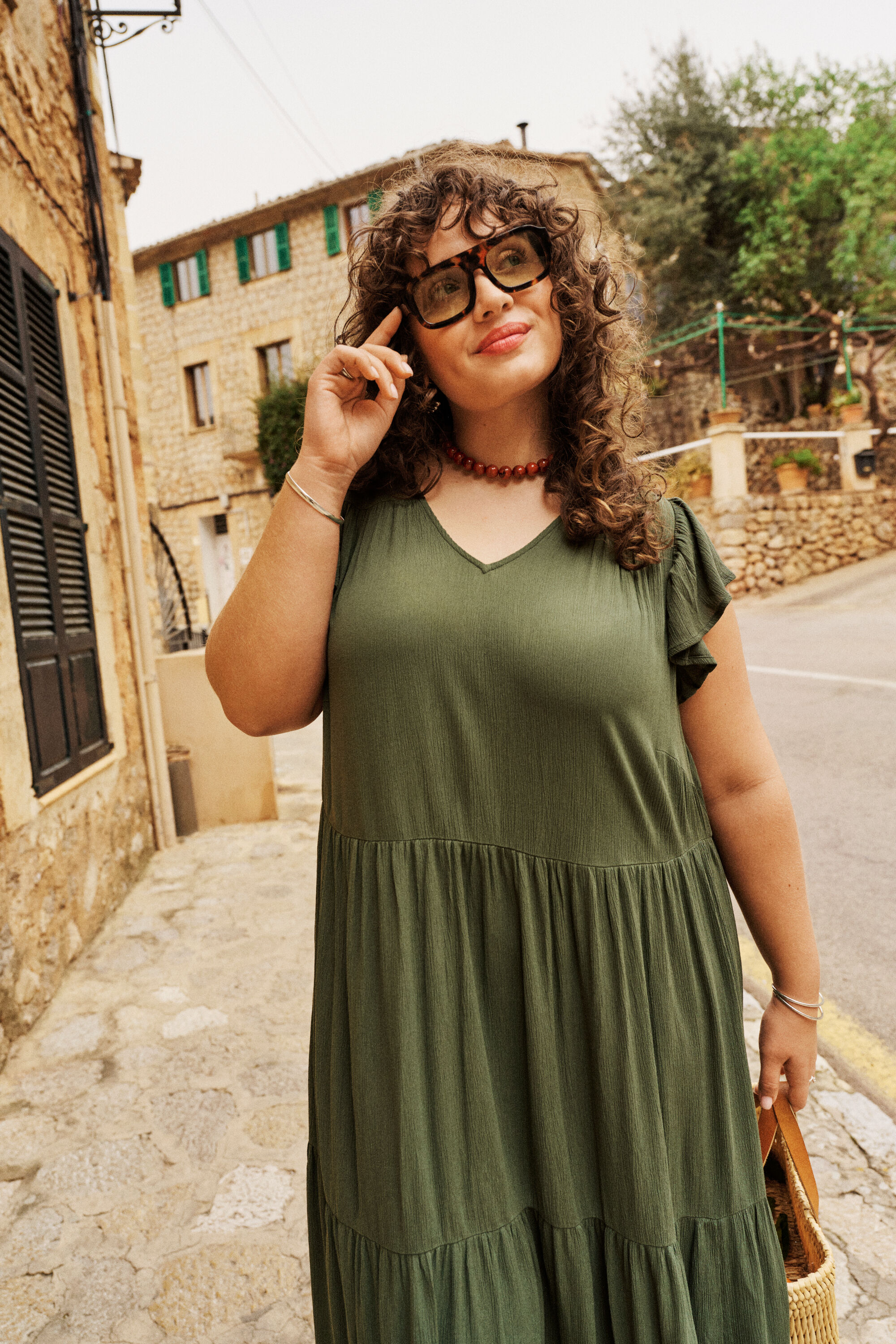 ZizziOliwkowozielony styl boho z ciepłem, , Model