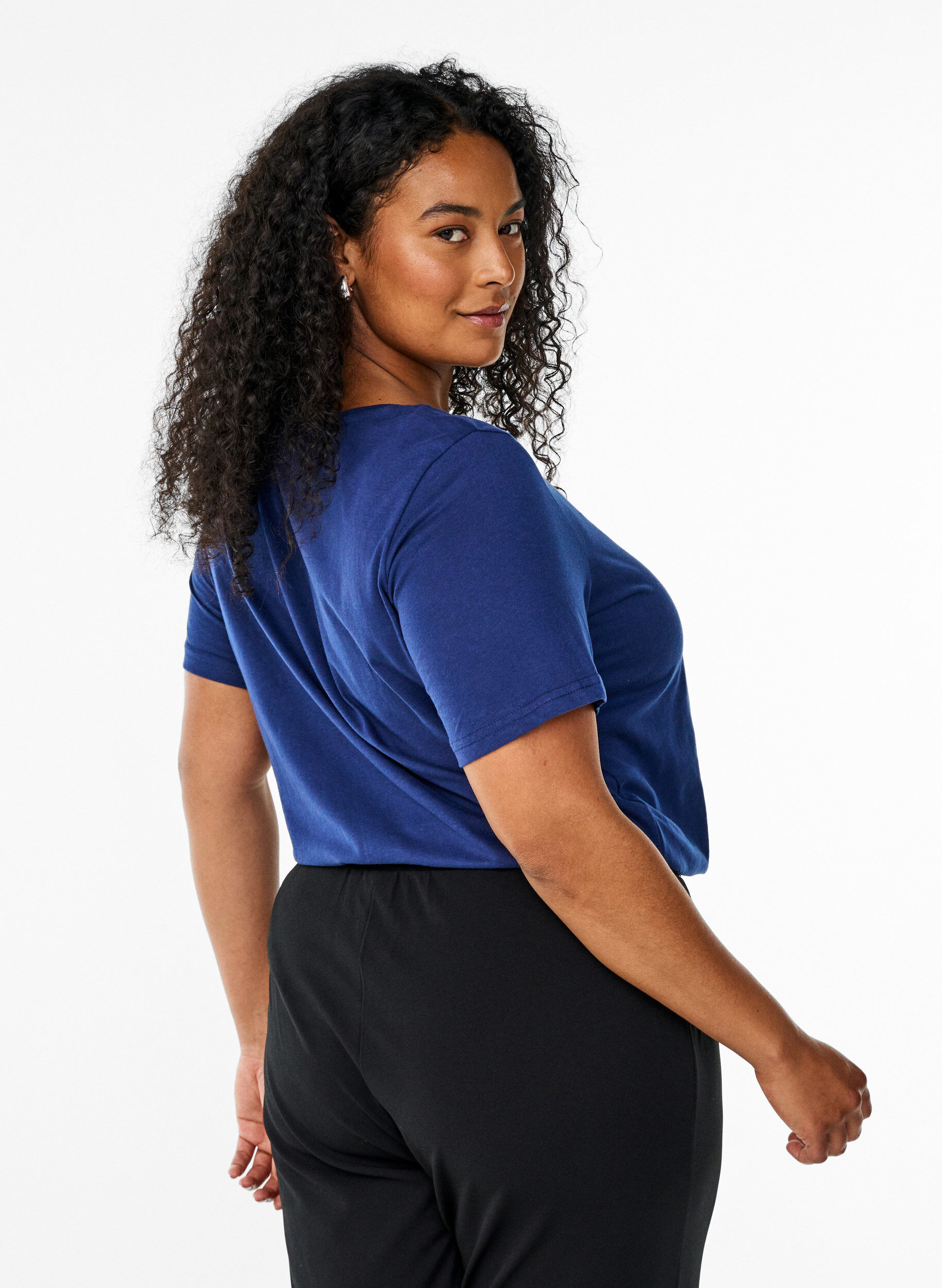 Zizzi FLASH - T-shirt z nadrukiem, Niebieskie, Model image number 2