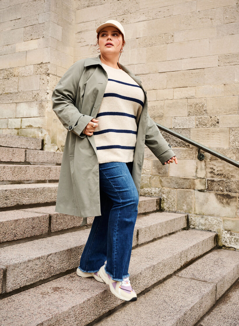 Trencz z kieszeniami i paskiem, Sea Spray, Image image number 0