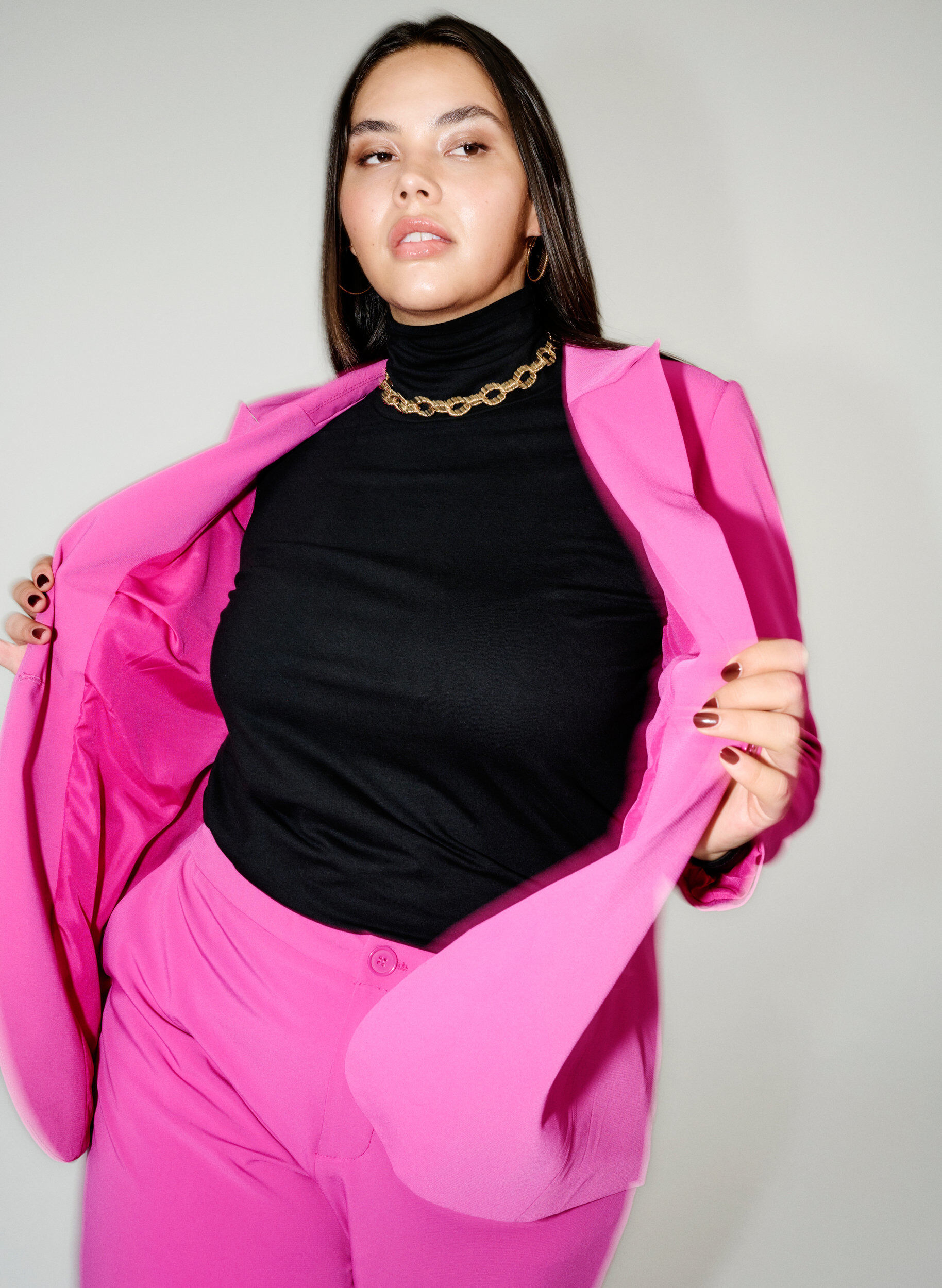 Zizzi Klasyczna marynarka z kieszeniami, Festival Fuchsia, Image image number 0