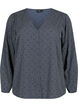 Bluzka koszulowa z dekoltem w serek i nadrukiem, Navy Graphic AOP, Packshot image number 0