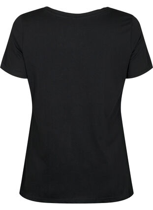Bawelniana koszulka z krótkim rekawem, Black SOLD, Packshot image number 1