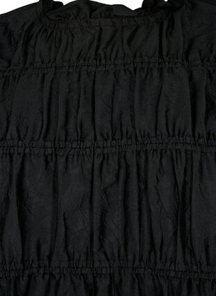 Sukienka z falbanami i elastycznymi odcieciami, Black, Packshot image number 2