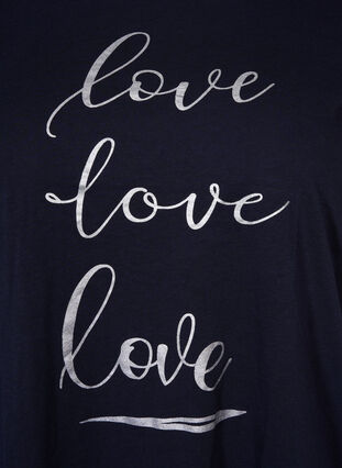 Bawelniana koszulka z krótkimi rekawami i nadrukiem, Night Sky Love Love, Packshot image number 2