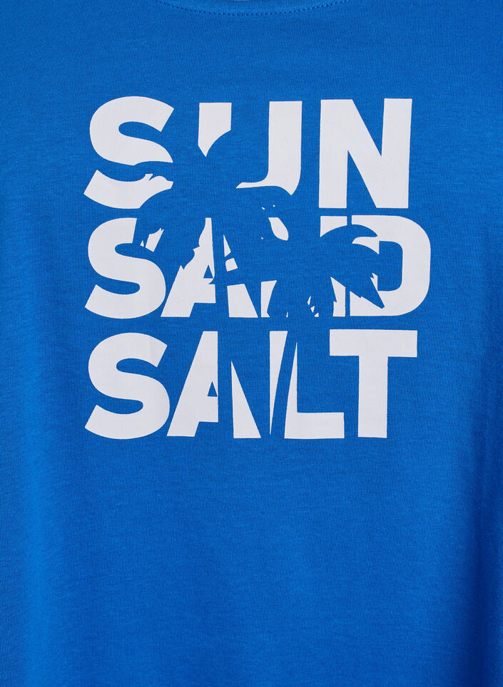 Bawelniany top o&nbsp;rozszerzanym fasonie, Niebieskie, Packshot image number 2