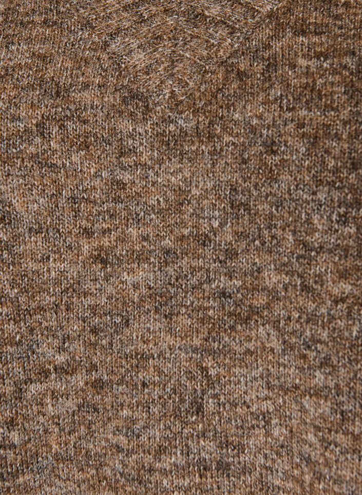 Sweter z dekoltem w serek, Brązowy, Packshot image number 2