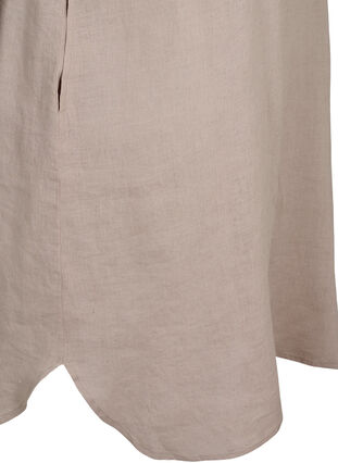 Sukienka z krótkim rekawem, wykonana w 100 % z lnu, Sand, Packshot image number 3