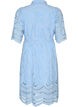 Sukienka-koszulka w stylu broderie anglaise z pasem do wiazania, Niebieskie, Packshot image number 1