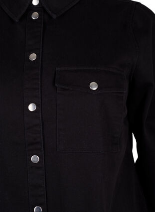 Plócienna kurtka zapinana na guziki, Black, Packshot image number 2