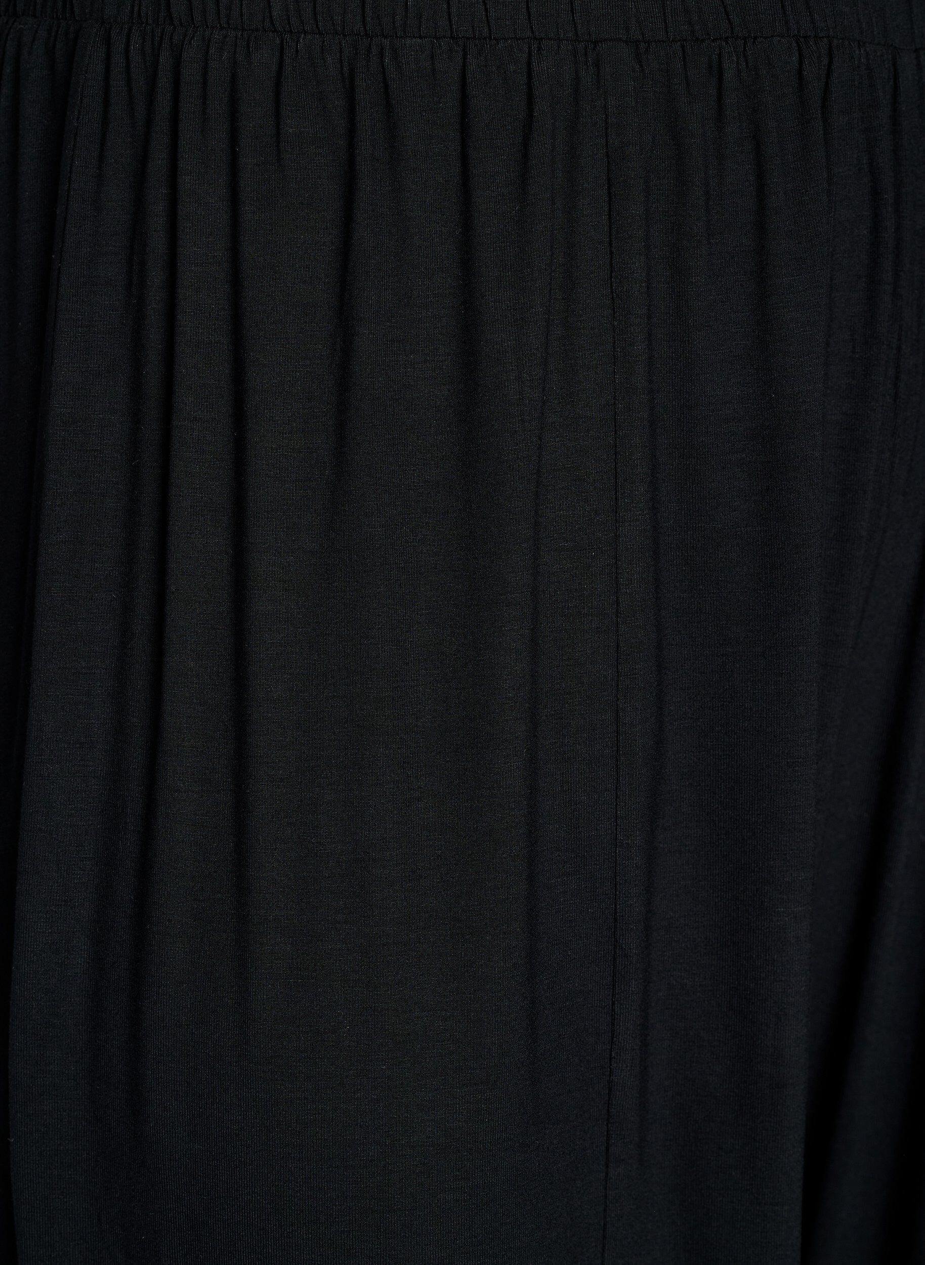ZizziSpodnie balonowe z dzianiny z wysokim stanem, Czarne, Packshot image number 2
