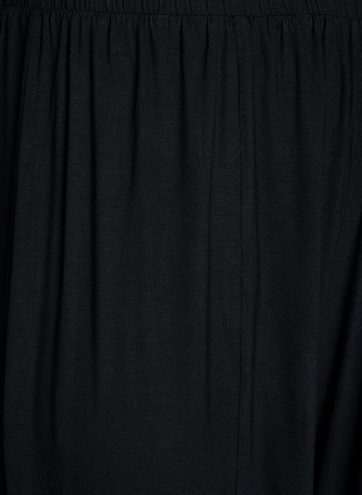 Spodnie balonowe z dzianiny z wysokim stanem, Czarne, Packshot image number 2