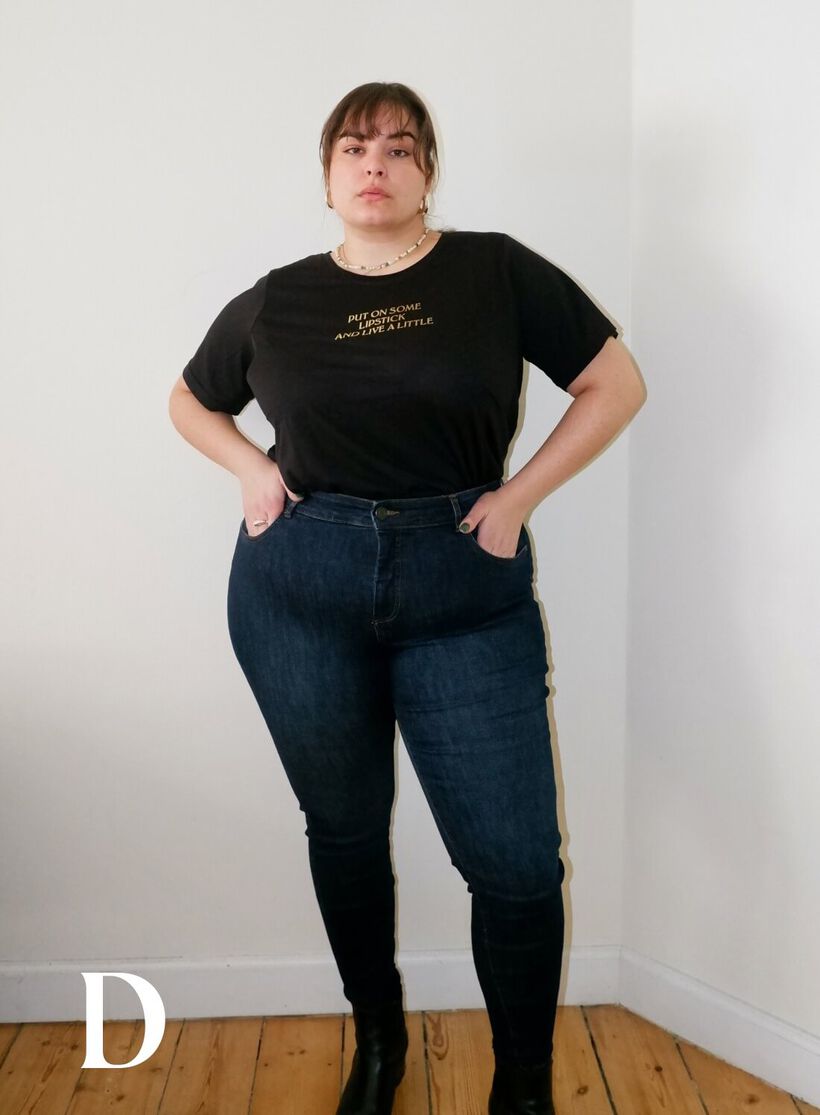 1 para jeansów – 3 kształty ciała, , Model, 1