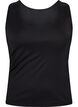 Dopasowany top basic z gladkiego materialu, Czarne, Packshot image number 0