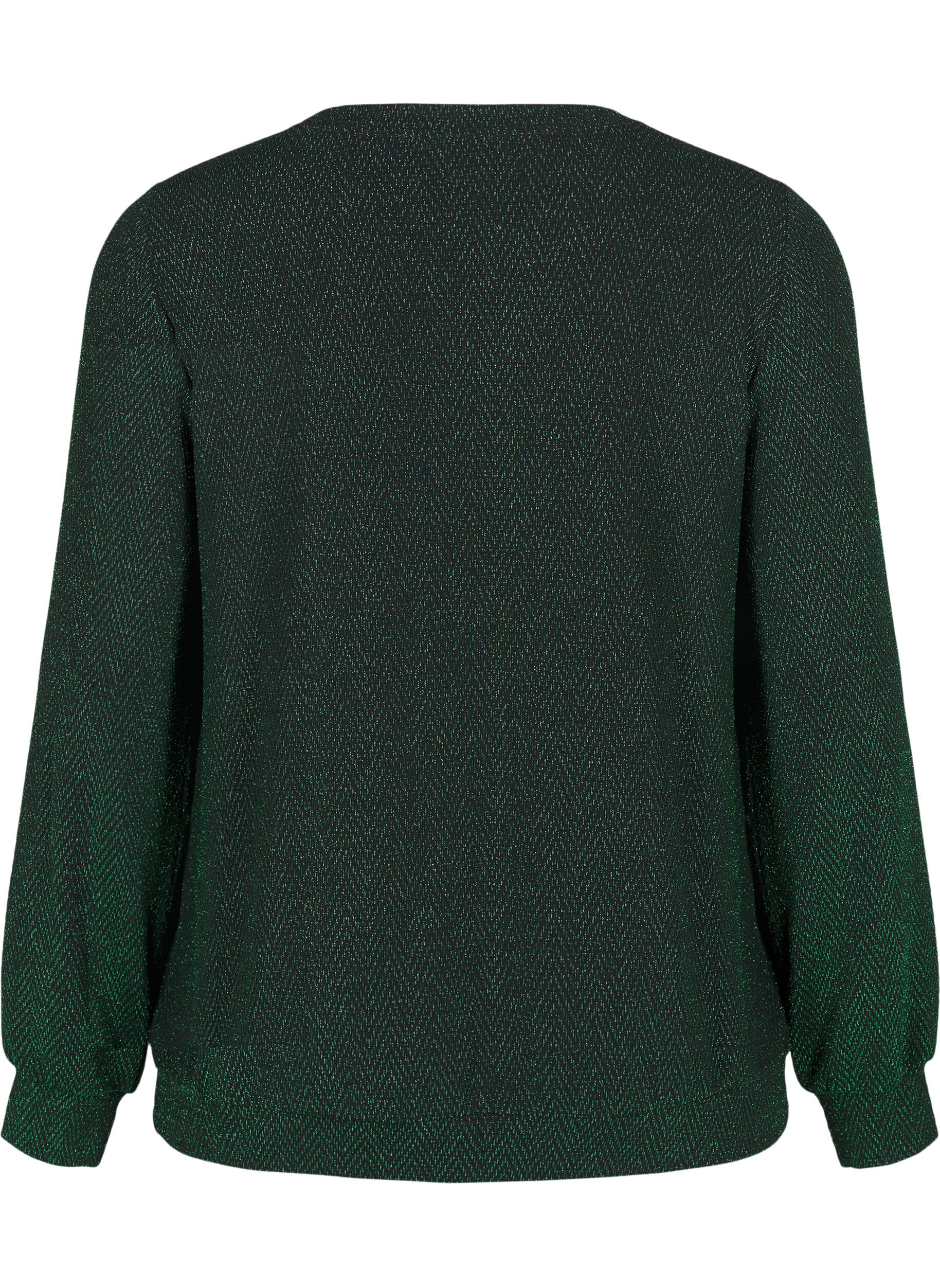 Zizzi Bluzka z blyszczacym wzorem, Scarab ZigZagShimmer, Packshot image number 1