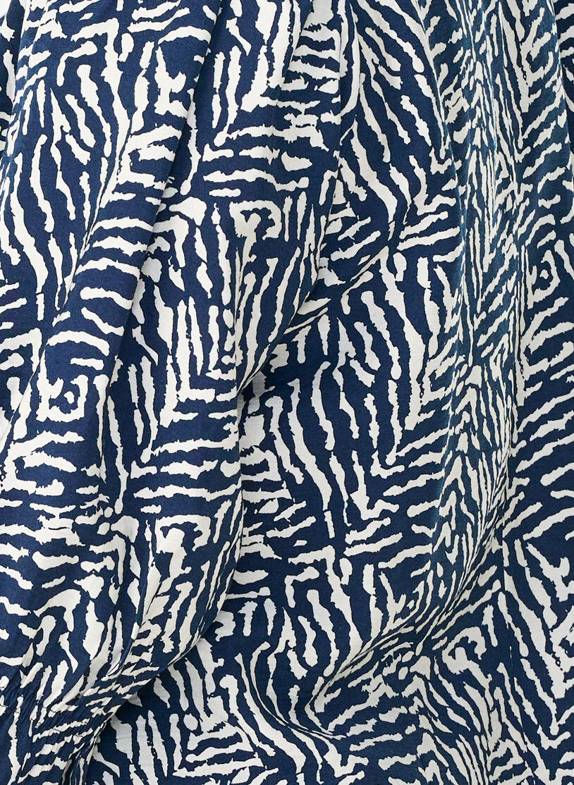 Zizzi Tunika z rekawami 3/4 i dekoltem w szpic, Niebieskie, Packshot image number 2