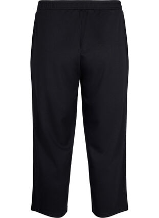 Spodnie 7/8 z modalu z kieszeniami, Black, Packshot image number 1
